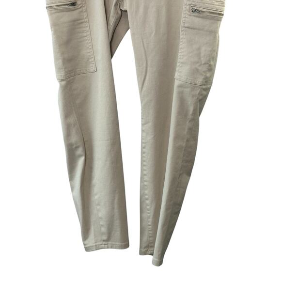 Banana Republic Beige High-Rise Utility Zip Pocket Skinny Jean Sz 18 - Picture 6 of 6